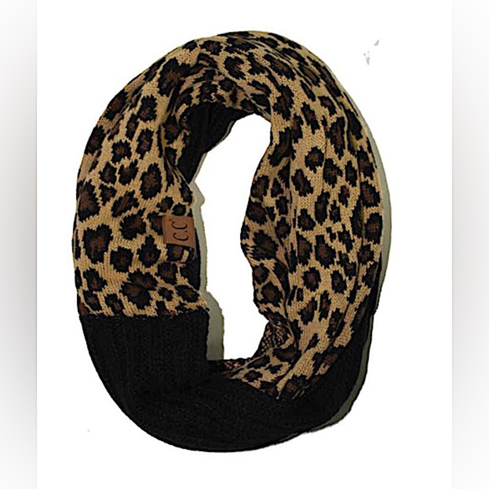 C.c. Black & Leopard Infinity Scarf